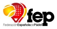 Logo oficial de la Federación Española de Pádel (FEP), organismo regulador del pádel en España