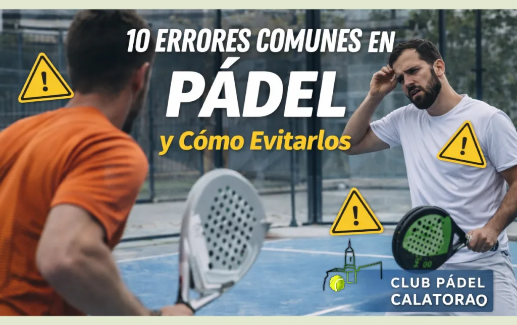 Jugadores de pádel en pista cometiendo